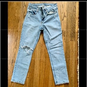 NOBODY denim. High rise relaxed skinny.